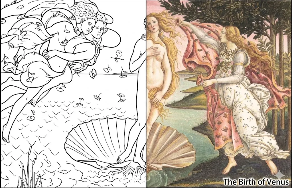 世界の名画 大人の塗り絵イメージ