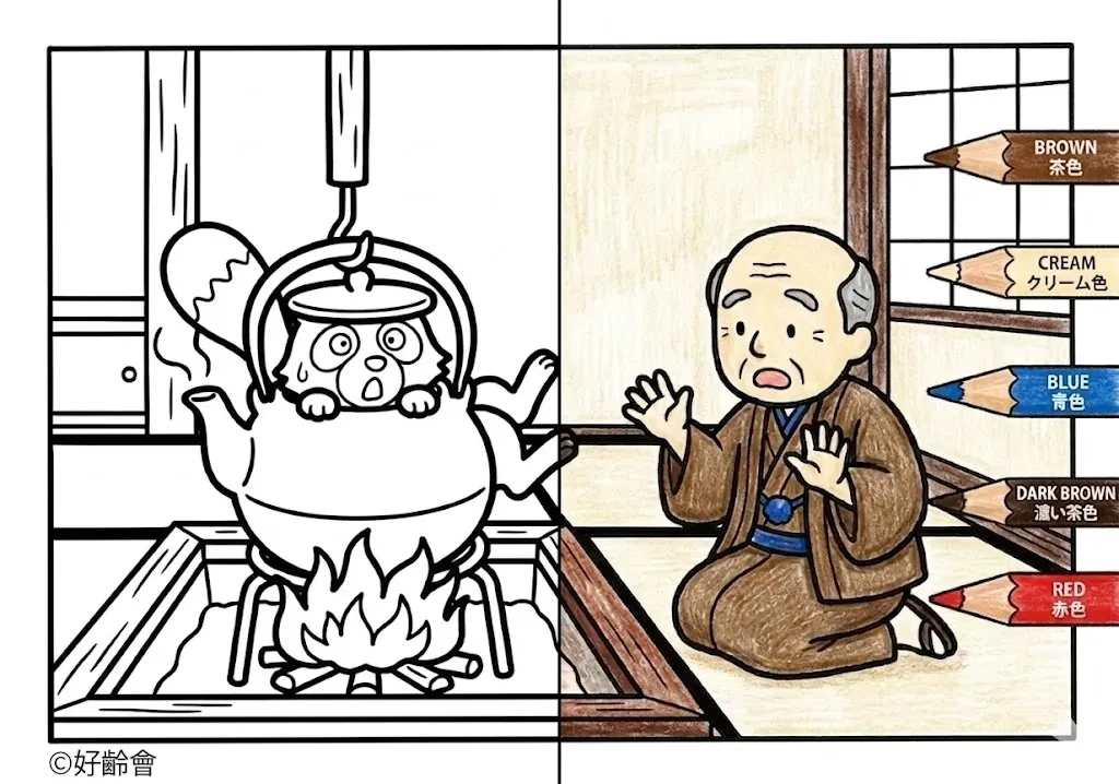 懐かしい物語・昔話の無料塗り絵