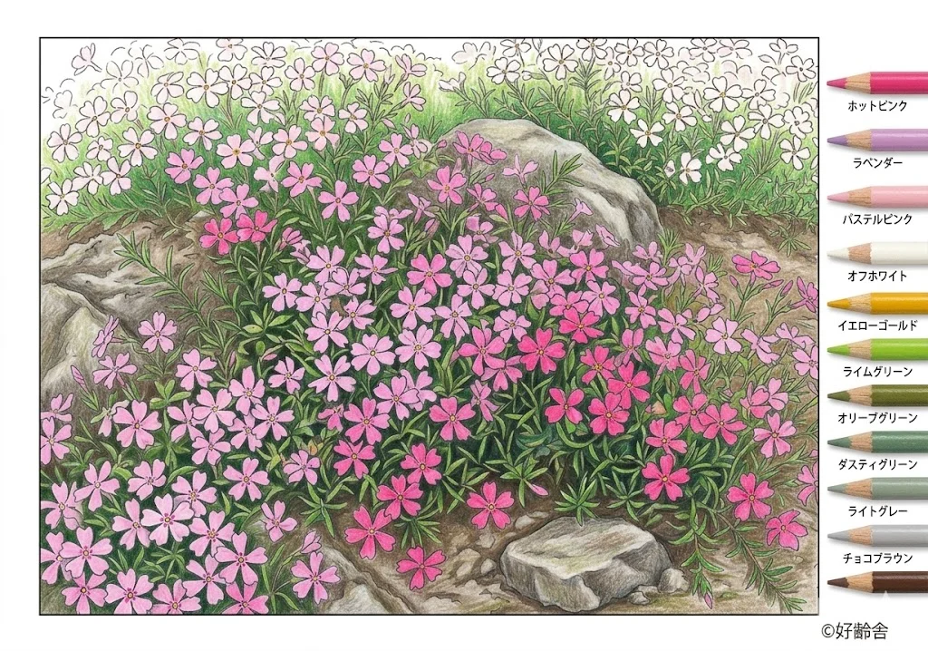 芝櫻 (4)著色圖 著色範例