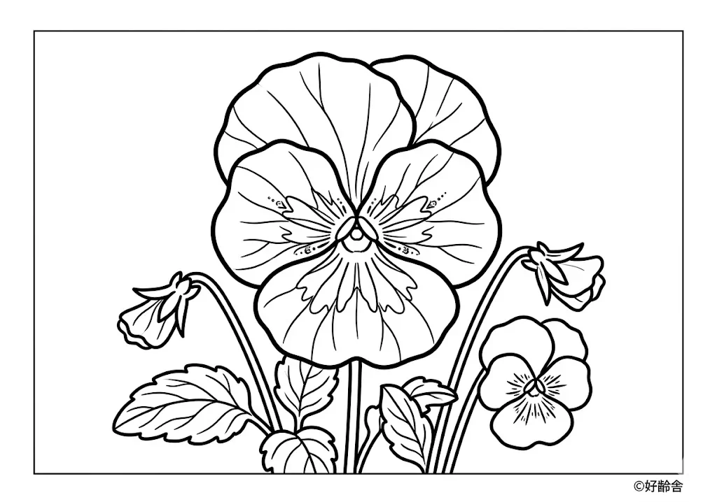 Pansy coloring book  - 